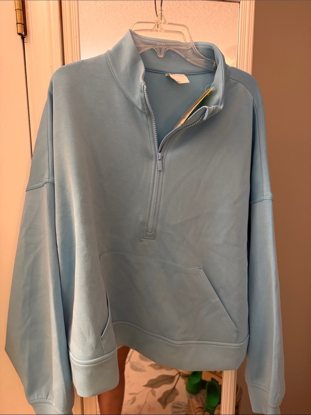 All in Motion Light Blue Half-Zip Pullover Sweater